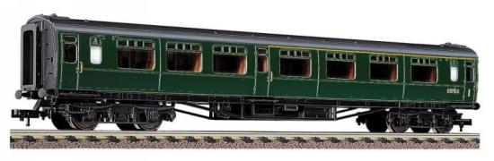 Express Passenger car 1st/3rd class type 'Bulleid' of the British Railways<br /><a href='images/pictures/Fleischmann/5146.jpg' target='_blank'>Full size image</a>
